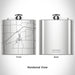 Rendered View of Andrews Indiana Map Engraving on 6oz Stainless Steel Flask