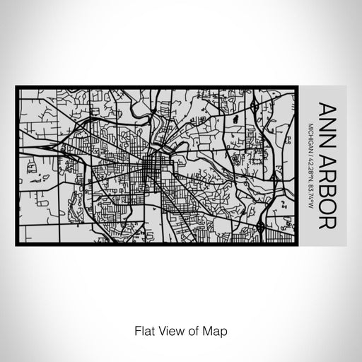 Rendered View of Ann Arbor Michigan Map on 17oz Stainless Steel Insulated Cola Bottle in Stainless