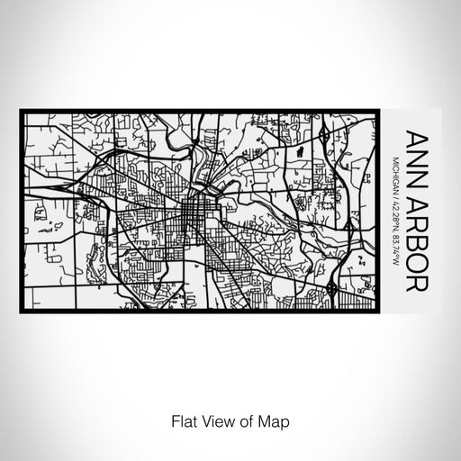 Rendered View of Ann Arbor Michigan Map on 17oz Stainless Steel Insulated Cola Bottle in Stainless in Matte White