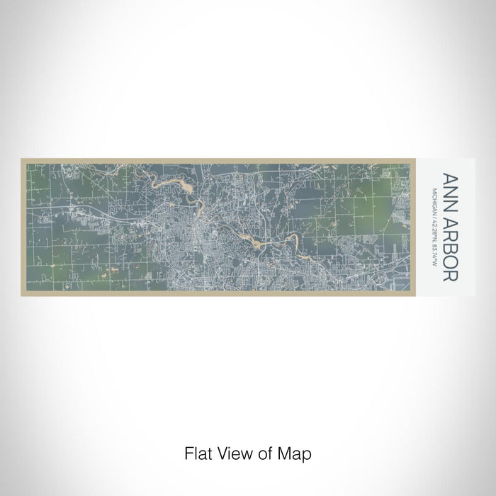 Rendered View of Ann Arbor Michigan Map on 10oz Stainless Steel Insulated Cup in Afternoon with Sliding Lid