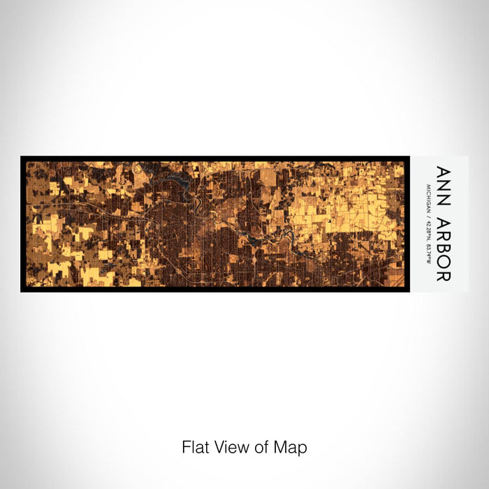 Rendered View of Ann Arbor Michigan Map on 10oz Stainless Steel Insulated Cup in Ember with Sliding Lid