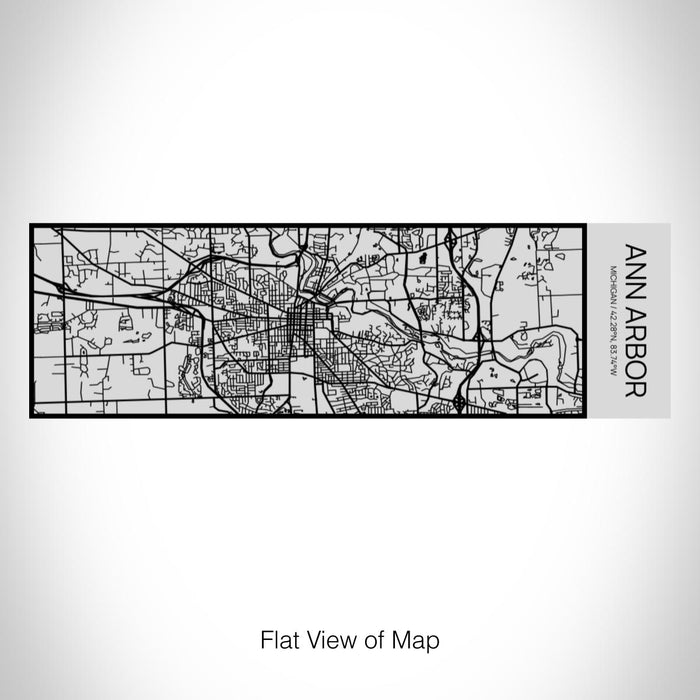 Rendered View of Ann Arbor Michigan Map on 10oz Stainless Steel Insulated Cup with Sipping Lid