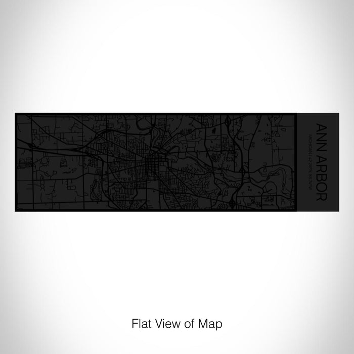 Rendered View of Ann Arbor Michigan Map on 10oz Stainless Steel Insulated Cup in Matte Black with Sliding Lid