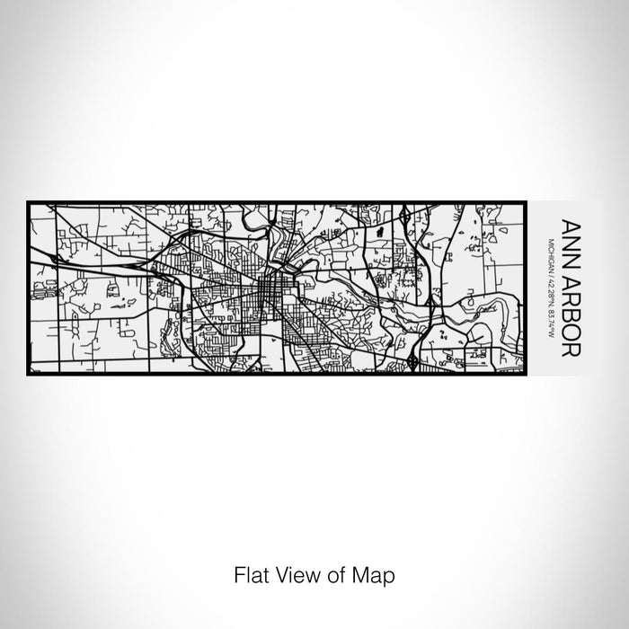 Rendered View of Ann Arbor Michigan Map on 10oz Stainless Steel Insulated Cup in Matte White with Sliding Lid