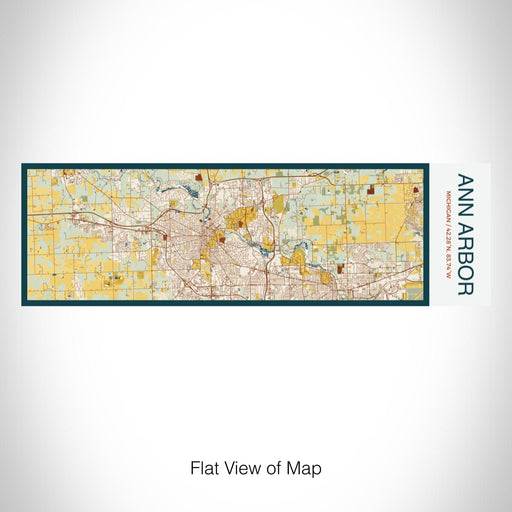 Rendered View of Ann Arbor Michigan Map on 10oz Stainless Steel Insulated Cup in Woodblock with Sliding Lid