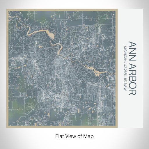 Rendered View of Ann Arbor Michigan Map on 17oz Stainless Steel Insulated Tumbler in Afternoon Map Style