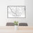24x36 Anoka Minnesota Map Print Lanscape Orientation in Classic Style Behind 2 Chairs Table and Potted Plant