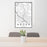 24x36 Anoka Minnesota Map Print Portrait Orientation in Classic Style Behind 2 Chairs Table and Potted Plant
