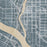 Anoka Minnesota Map Print in Afternoon Style Zoomed In Close Up Showing Details