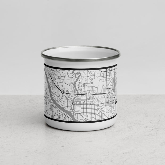 Front View Custom Anoka Minnesota Map Enamel Mug in Classic