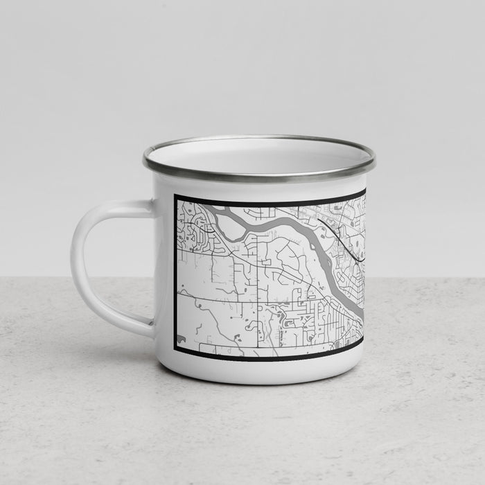 Left View Custom Anoka Minnesota Map Enamel Mug in Classic
