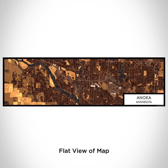 Flat View of Map Custom Anoka Minnesota Map Enamel Mug in Ember