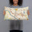 Person holding 20x12 Custom Anoka Minnesota Map Throw Pillow in Woodblock