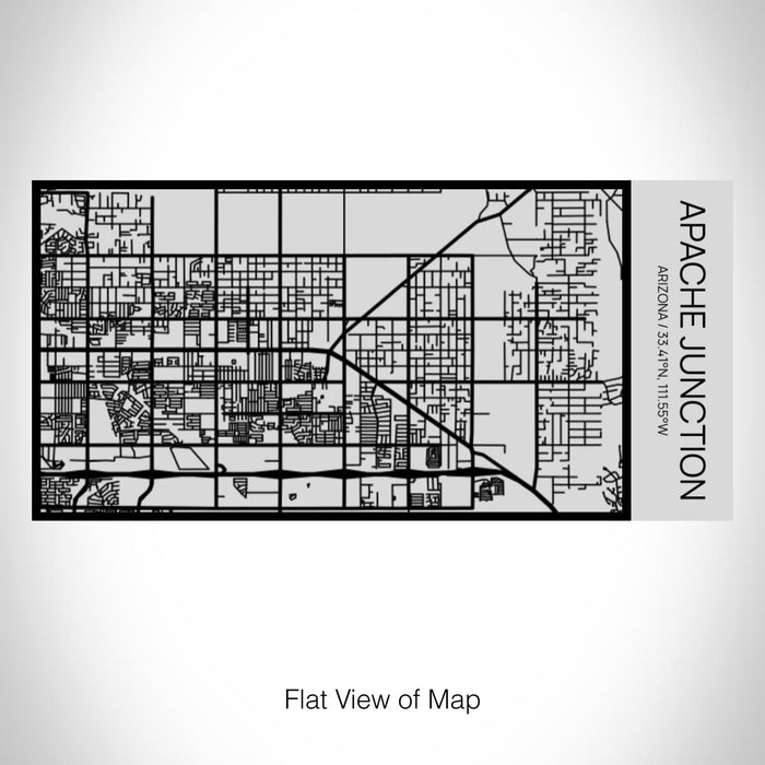 Rendered View of Apache Junction Arizona Map on 17oz Stainless Steel Insulated Cola Bottle in Stainless