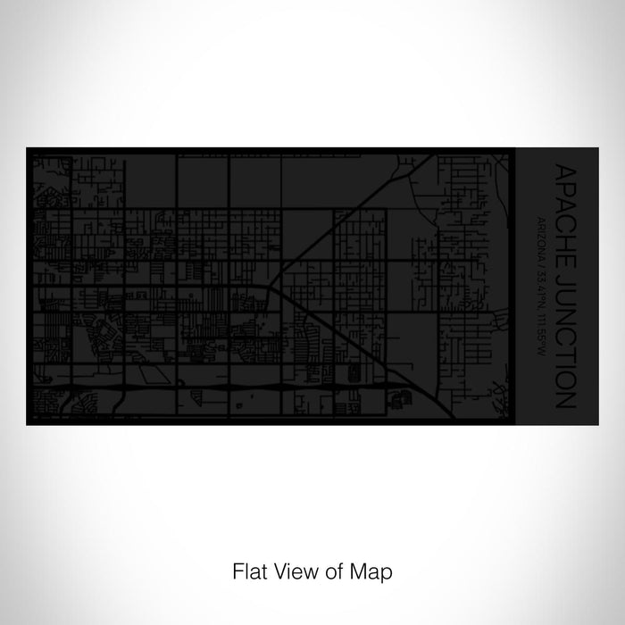 Rendered View of Apache Junction Arizona Map on 17oz Stainless Steel Insulated Cola Bottle in Stainless in Matte Black