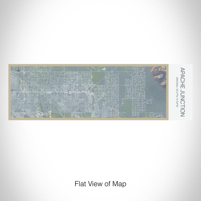 Rendered View of Apache Junction Arizona Map on 10oz Stainless Steel Insulated Cup in Afternoon with Sliding Lid