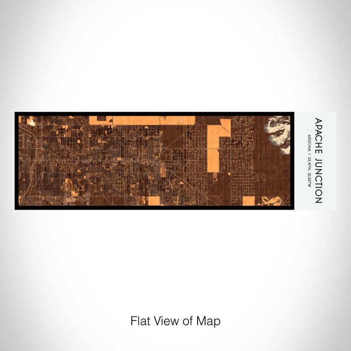 Rendered View of Apache Junction Arizona Map on 10oz Stainless Steel Insulated Cup in Ember with Sliding Lid