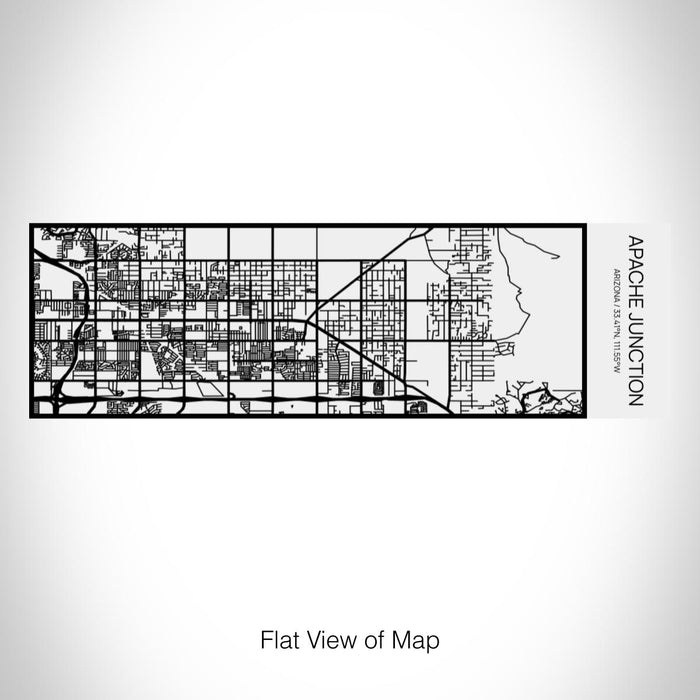 Rendered View of Apache Junction Arizona Map on 10oz Stainless Steel Insulated Cup in Matte White with Sliding Lid