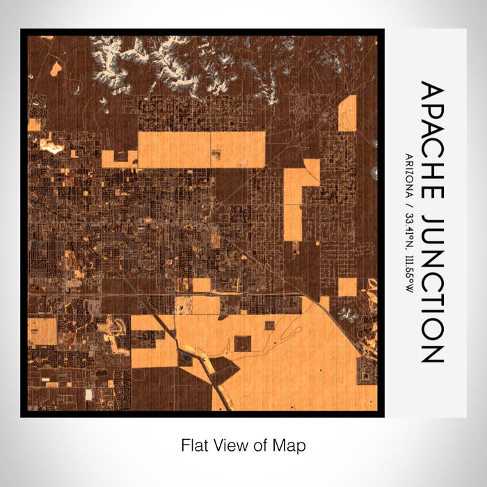 Rendered View of Apache Junction Arizona Map on 17oz Stainless Steel Insulated Tumbler in Ember Map Style