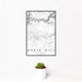 12x18 Apple Hill California Map Print Portrait Orientation in Classic Style With Small Cactus Plant in White Planter