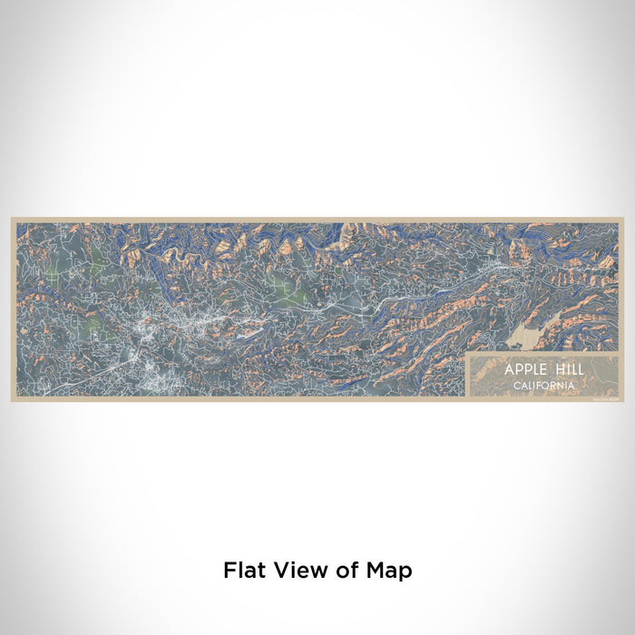 Flat View of Map Custom Apple Hill California Map Enamel Mug in Afternoon