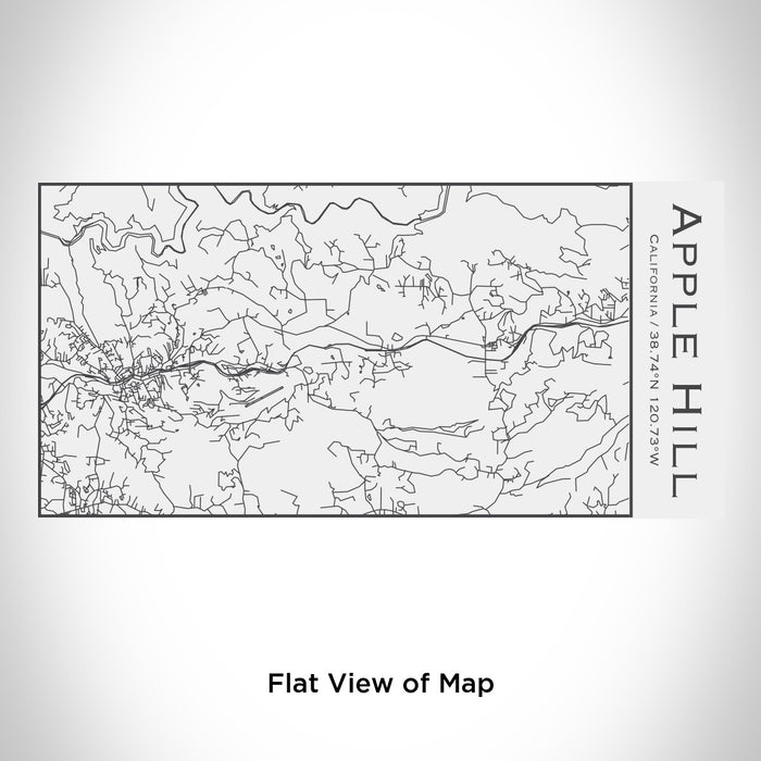 Rendered View of Apple Hill California Map Engraving on 17oz Stainless Steel Insulated Cola Bottle in White