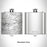 Rendered View of Apple Hill California Map Engraving on 6oz Stainless Steel Flask