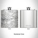 Rendered View of Apple Hill California Map Engraving on 6oz Stainless Steel Flask