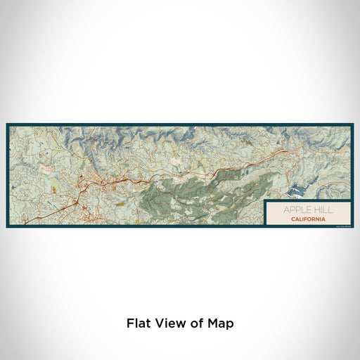 Flat View of Map Custom Apple Hill California Map Enamel Mug in Woodblock