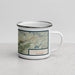 Right View Custom Apple Hill California Map Enamel Mug in Woodblock