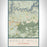 Apple Hill California Map Print Portrait Orientation in Woodblock Style With Shaded Background