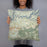 Person holding 18x18 Custom Apple Hill California Map Throw Pillow in Woodblock