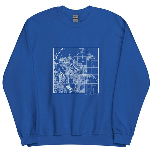 Apple Valley California  Map Unisex Crewneck Sweater with City inscription in Royal Blue