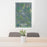 24x36 Arcadia Nebraska Map Print Portrait Orientation in Afternoon Style Behind 2 Chairs Table and Potted Plant