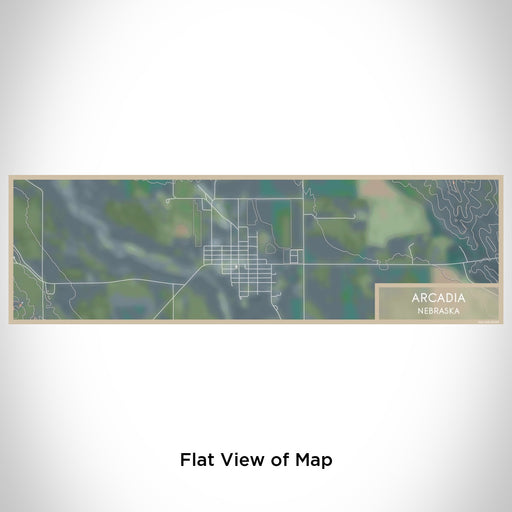 Flat View of Map Custom Arcadia Nebraska Map Enamel Mug in Afternoon