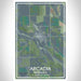 Arcadia Nebraska Map Print Portrait Orientation in Afternoon Style With Shaded Background