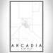 Arcadia Nebraska Map Print Portrait Orientation in Classic Style With Shaded Background