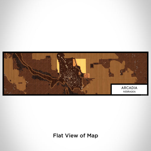 Flat View of Map Custom Arcadia Nebraska Map Enamel Mug in Ember