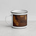 Left View Custom Arcadia Nebraska Map Enamel Mug in Ember