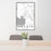 24x36 Arcata California Map Print Portrait Orientation in Classic Style Behind 2 Chairs Table and Potted Plant