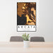 24x36 Arcata California Map Print Portrait Orientation in Ember Style Behind 2 Chairs Table and Potted Plant