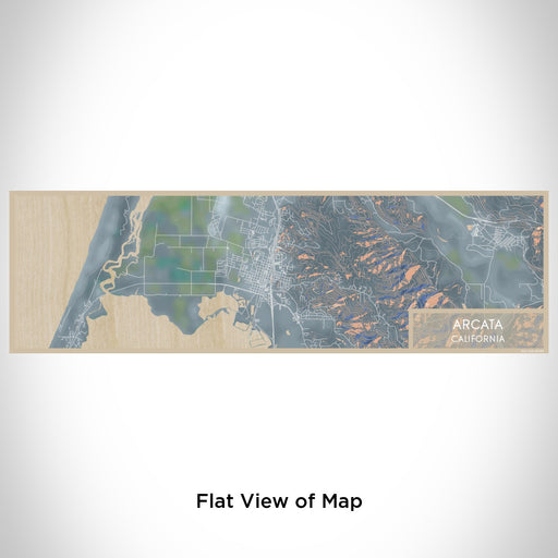Flat View of Map Custom Arcata California Map Enamel Mug in Afternoon