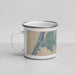 Left View Custom Arcata California Map Enamel Mug in Afternoon