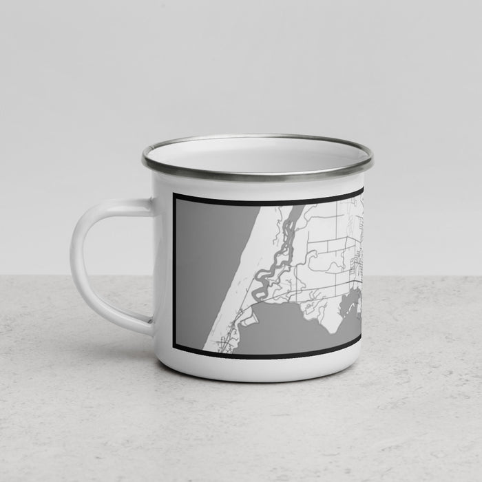 Left View Custom Arcata California Map Enamel Mug in Classic