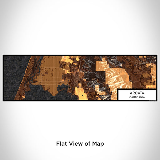 Flat View of Map Custom Arcata California Map Enamel Mug in Ember