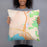 Person holding 18x18 Custom Arcata California Map Throw Pillow in Watercolor