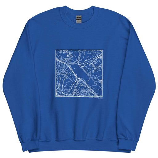 Arches National Park Topographic  Map Unisex Crewneck Sweater with City inscription in Royal Blue