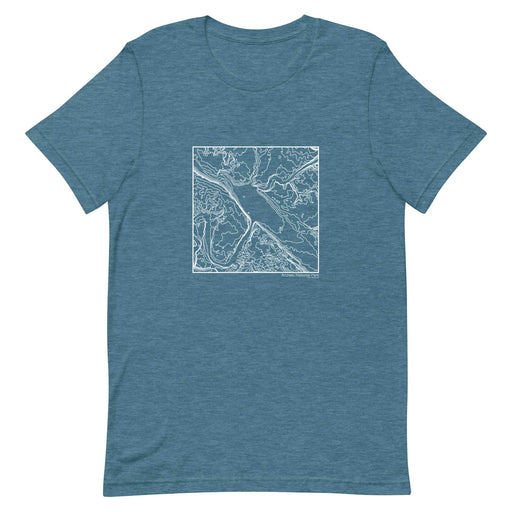 Arches National Park Topographic  Map Unisex T-Shirt with City inscription in Heather Teal