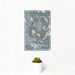 12x18 Arden Hills Minnesota Map Print Portrait Orientation in Afternoon Style With Small Cactus Plant in White Planter
