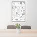 24x36 Arden Hills Minnesota Map Print Portrait Orientation in Classic Style Behind 2 Chairs Table and Potted Plant